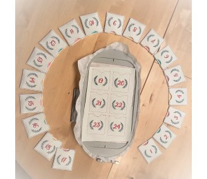 Stickdatei ITH - Tee Adventskalender Hüllen inkl. Mug Rug